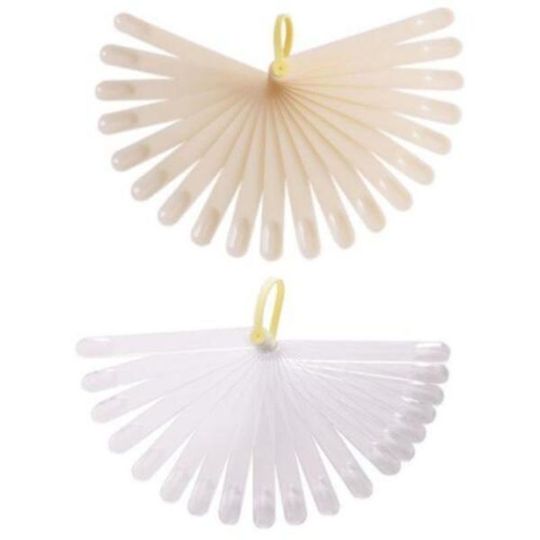 

nail art kits 20pcs/set plastic fan-shaped diy gel nails color card manicure tool practice for pedicure polish plate