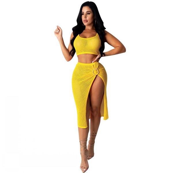 

women's swimwear two piece cover-up crop and skirt set female tracksuit knitted office suit swimsuit womens outfits home clothes sexy, White;black