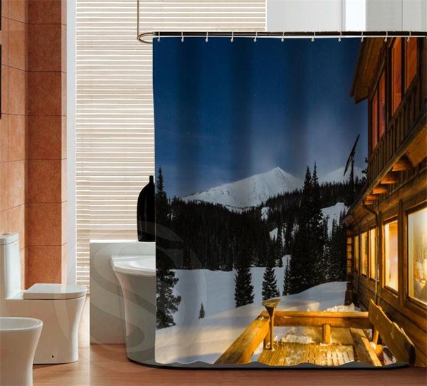 

shower curtains snow mountain lodge curtain latest classical custom bathroom decor beautiful