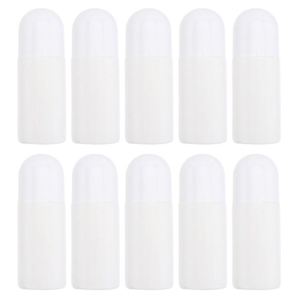 

storage bottles & jars 10pcs 50ml roller for essential oils empty refillable roll on reusable leak-proof diy deodorant containe
