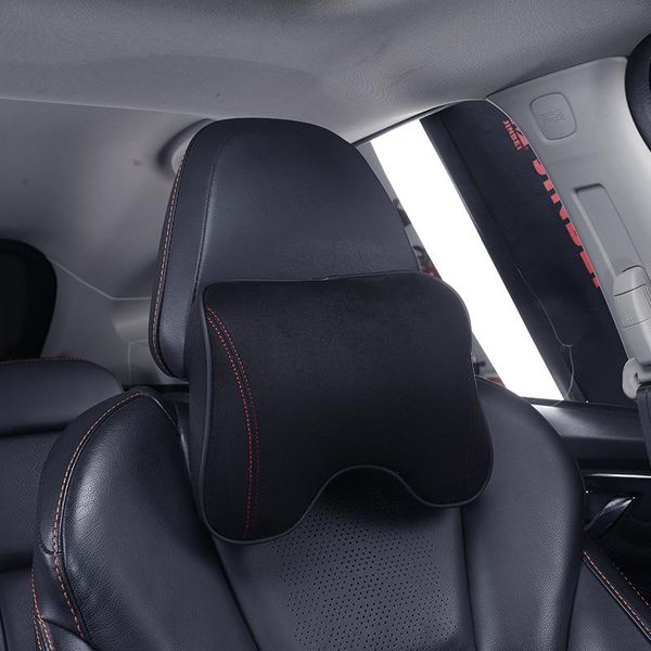 

seat cushions car head neck rest suede pillow back support for forester legacy outback xv brz interior accessories