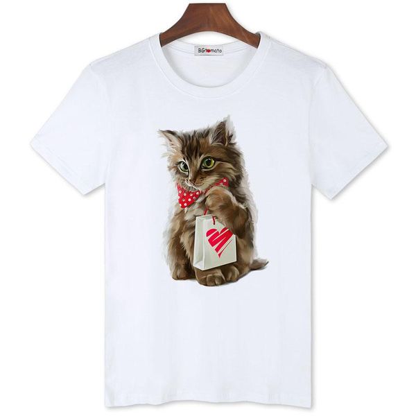 

men's t-shirts super lovely 3d cat tshirts design cute shirts summer funny hip hop t-shirt for men, White;black