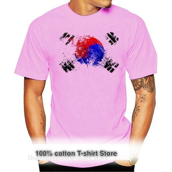 

men's t-shirts printed t-shirt men korea republic flag - white t shirt country design mens womens kids sizes o-neck, White;black