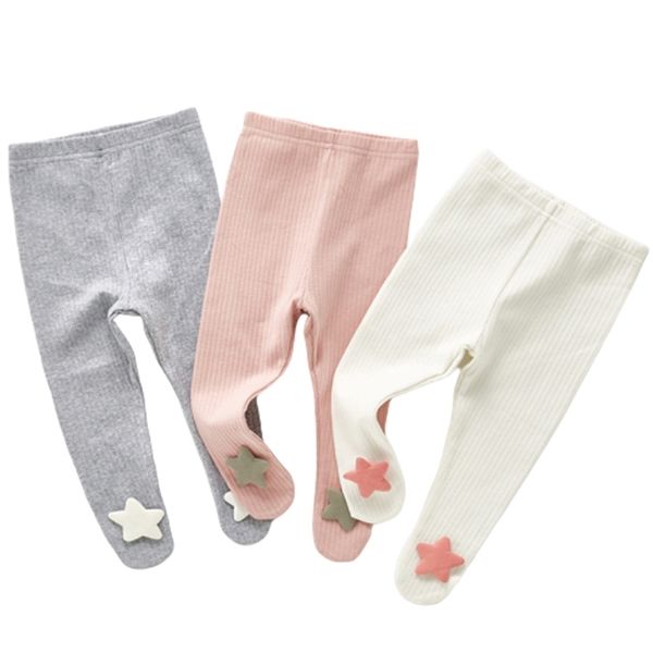 Leggings Boys Calças Pantyhose Cartoon Star Style Legging Para Meninas Coreano 0-3yrs Roupas Bebê 210417