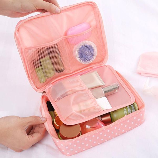 

travel waterproof portable women makeup bag high capacity toiletries organizer storage cosmetic cases zipper wash beauty pouch bags
