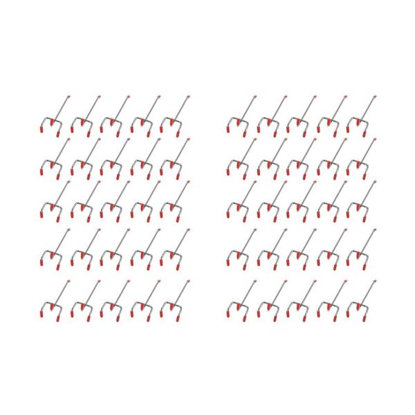 

hooks & rails 50pcs 100mm pegboard slat wall retail display shop peg hang fits home hanger chrome metal 1-1.5kg loading