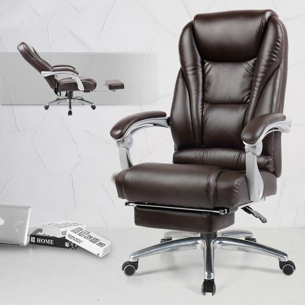 

living room furniture cowhide office chair multifunction computer swivel reclining boss household chaise silla gamer