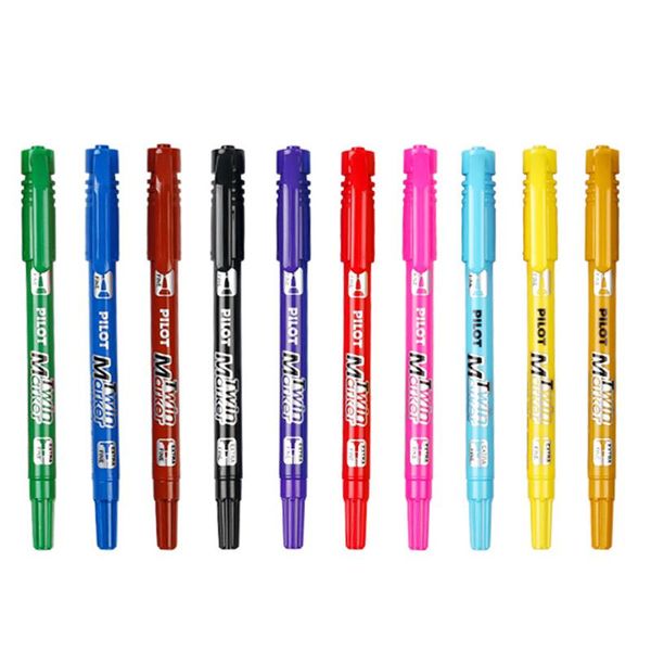 

gel pens japan pilot sca-tm cd-marker twin marker 2 tips in permanent colors retail oily pen