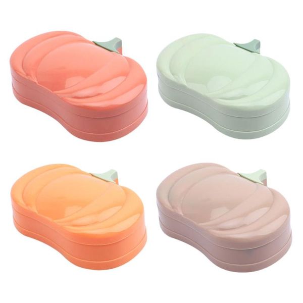 

soap dishes 4pcs draining bathroom pumpkin boxes with lid drain shelving