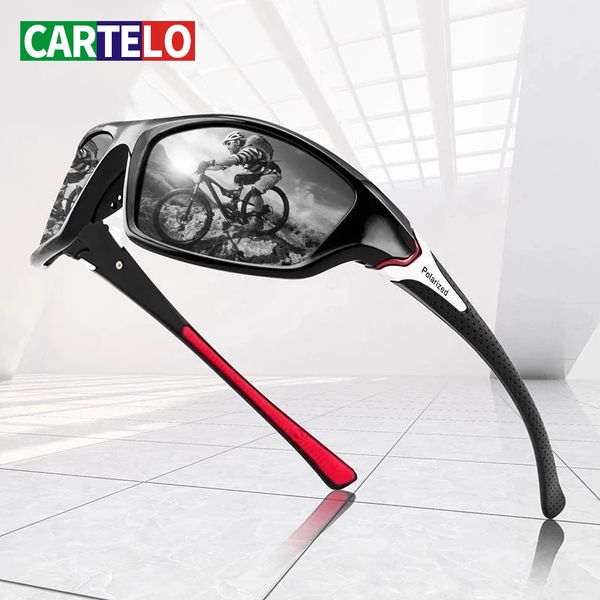

CARTELO Men's Fashion sunglasses TAC material New polarized night vision sunglasses sports polarized sunglasses outdoor glasses Glasses wholesale, White;black