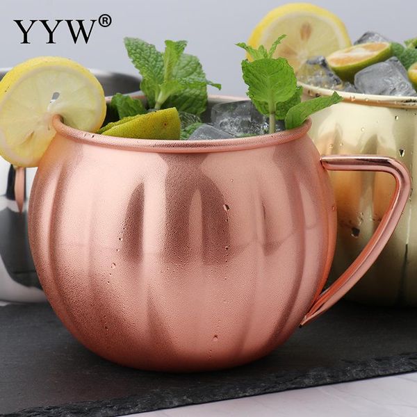 

mugs 700ml pumpkin shaped cocktail glass creative bar ktv metal large capacity pure color stainless steel beer mug or for kitchen