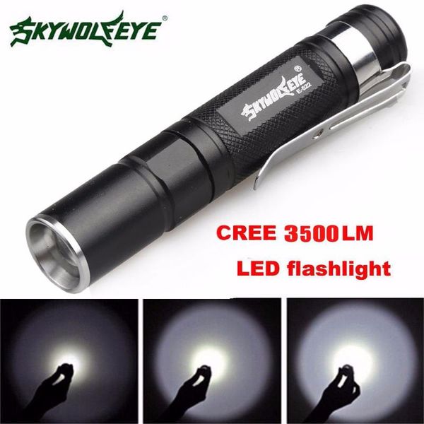 

mini 3500lm zoomable q5 led torch super bright light lamp camping bike lights
