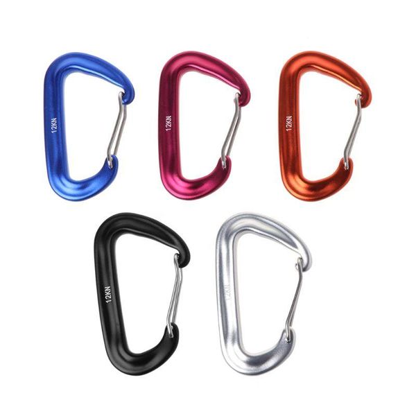 

cords, slings and webbing ootdty 7075 aviation aluminum d shape carabiner 12kn hammock safety buckle rock climbing yoga hang