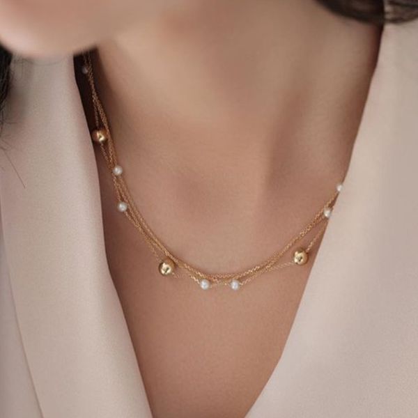 Modyle Einfache Perle Perle Kette Halsband Quaste Halskette Für Frauen Mode Sex Schmuck Prom Zubehör