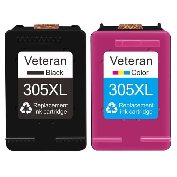 

ink cartridges veteran 305 cartridge compatible with 305xl for deskjet 2710 2720 plus 4110 4120 4130 envy pro 6420 6430