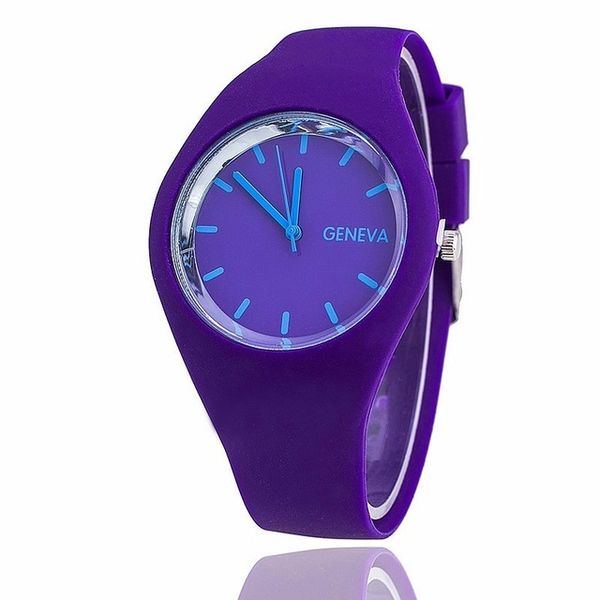 

wristwatches ladies quartz watch casual sports silicone, Slivery;brown