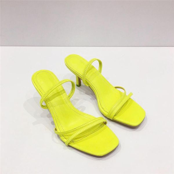 

dress shoes high heel slipper sandals women vintage square toe women's summer beach swc0825, Black