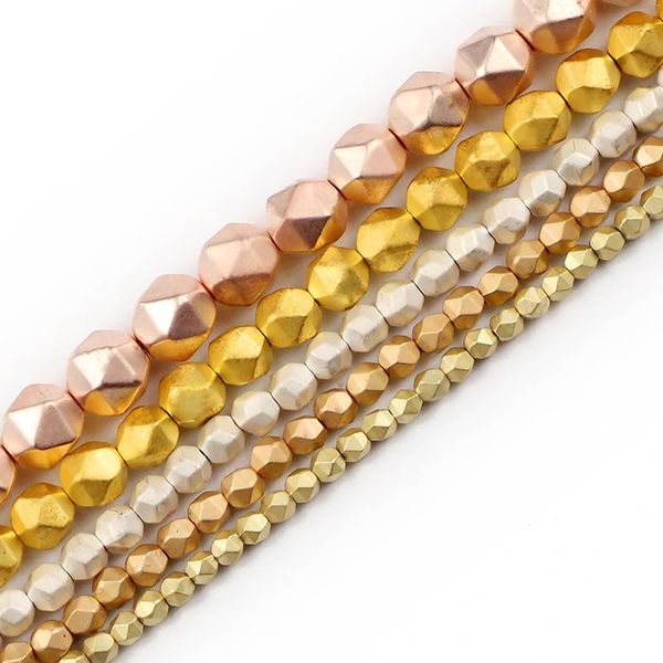 

other jhnby matte gold silvers faceted round black hematite natural stone 3/4/6/8mm spacer loose beads for jewelry making diy findings