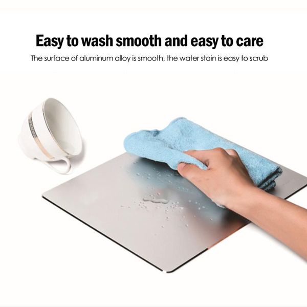 

mouse pads & wrist rests metal aluminum pad mat hard smooth magic thin mousepad double side waterproof easy control on bed sofa for office h