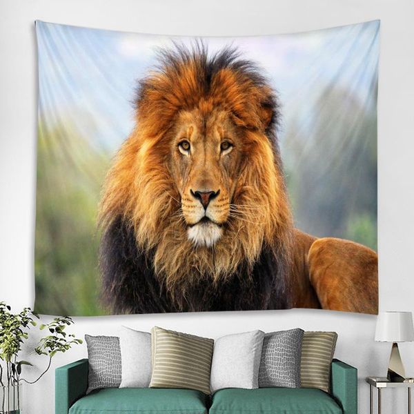 

tapestries steppe lion decoration tapestry african savannah bedroom dormitory wall