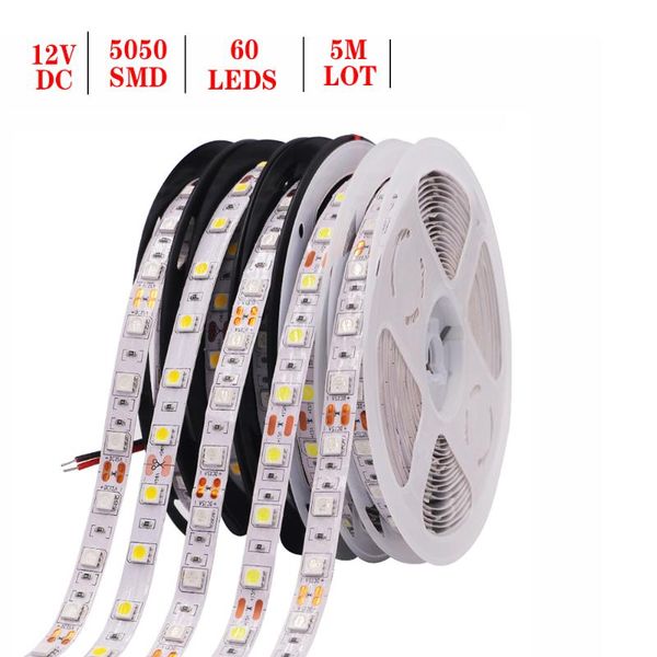 

strips 5m smd 60leds/m led strip white/warm white/red/green/yellow/blue/pink/rgb/uv/rgbw/rgbww flexible tape dc12v