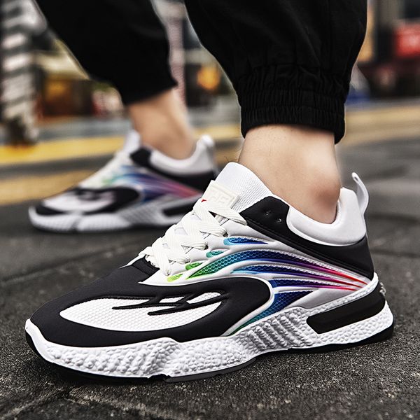 

foreign trade spring and autumn flying woven men's shoes single casual tide sports shoe fashion size 39-44
