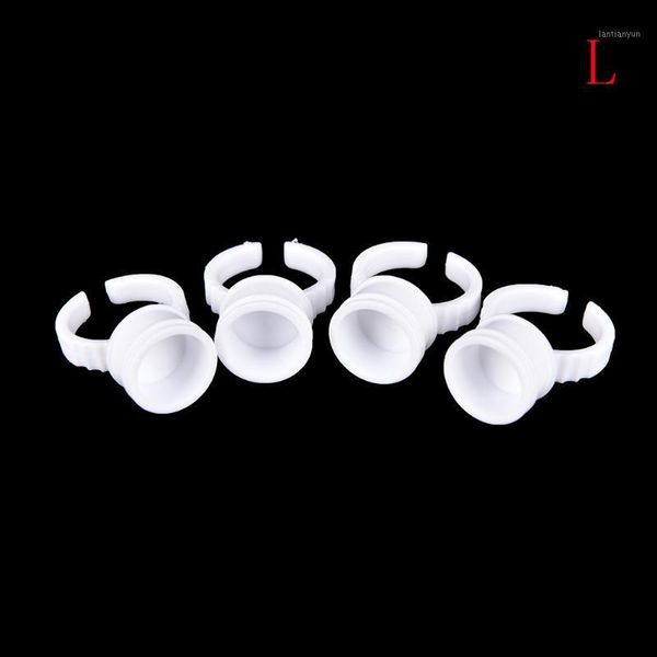 

50pcs pallet for eyelash extension tattoo pigment disposable glue holder ring1