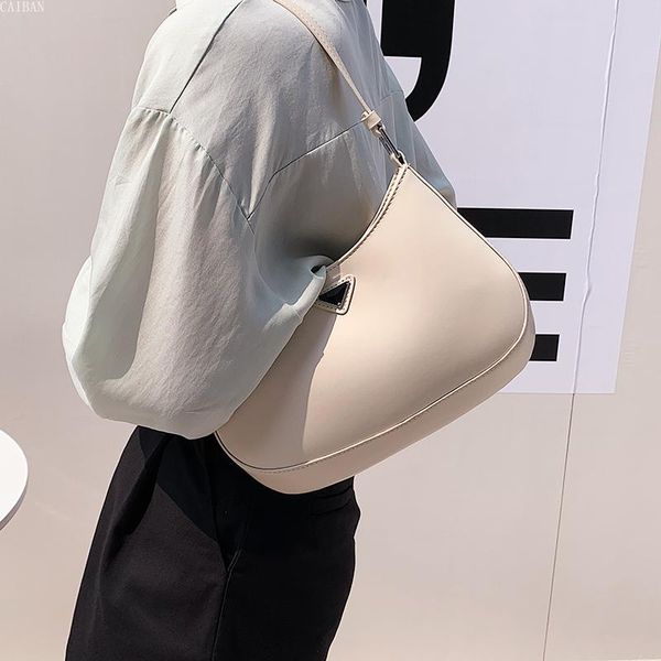 

simple small pu leather underarm shoulder bags for women 2021 summer handbags female fashion brand travel totes