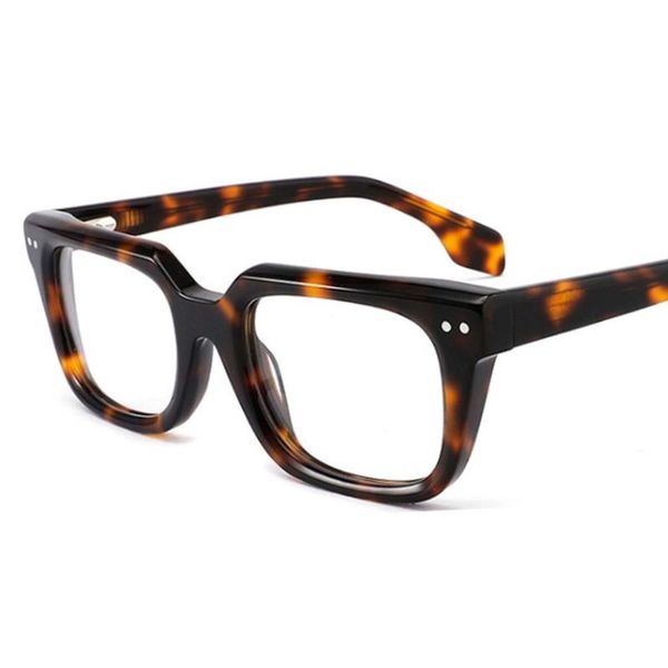 

fashion sunglasses frames 80370 square acetate retro glasses frame men women optical computer eyeglasses, Black