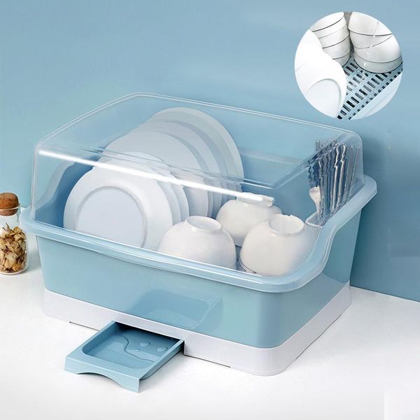 

kitchen storage & organization multifunctional drain rack tableware box drawer type dish household gadgets accessories
