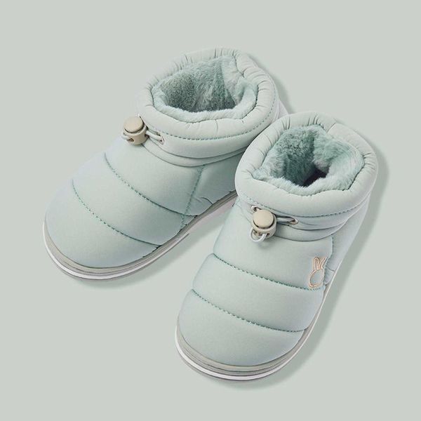 

boots children warm winter boys plus thicken velvet cotton shoes girls waterproof short baby 2022, Black;grey