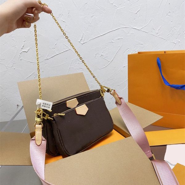 

crossbody designer bag original three piece waistpacks high-capacity shoulder messenger bag fashion 2-color size 23 x13cm with box