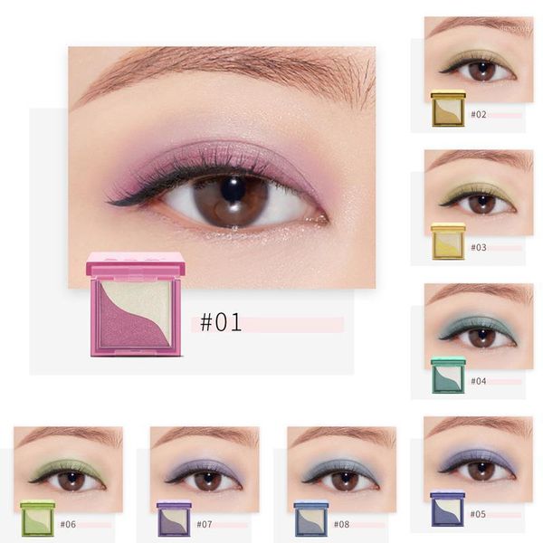 

dual-color one swipe eyeshadow blush 2 in 1 set long lasting waterproof highly pigment with exquisite glitter eye shadow1