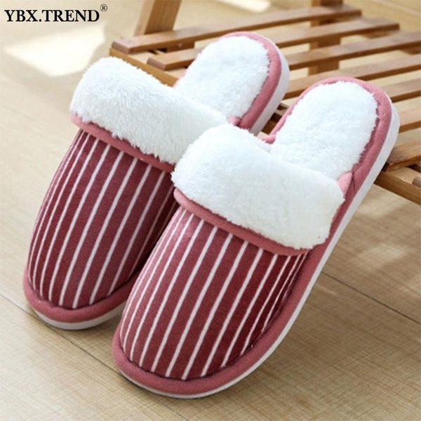 

women winter slippers autumn casual shoes home couple indoor stripe plush woman footwear flats ladies fashion female, Black