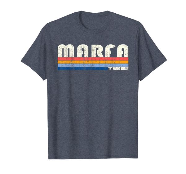 

vintage 70s 80s style marfa tx t-shirt, White;black
