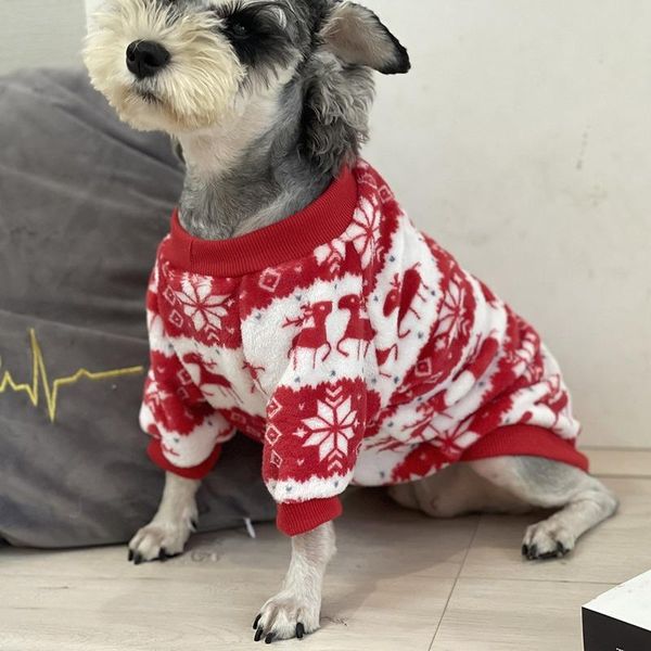 

dog apparel autumn and winter pet clothes cat christmas cold warm padded sweater supplies