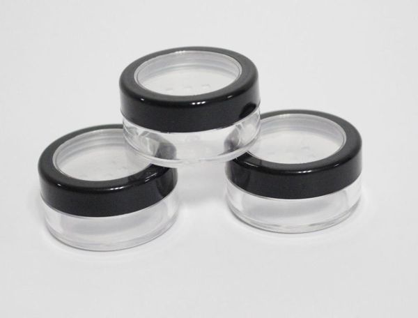 

500pcs 10ml clear jar with sifter window black rim lid storage bottles & jars