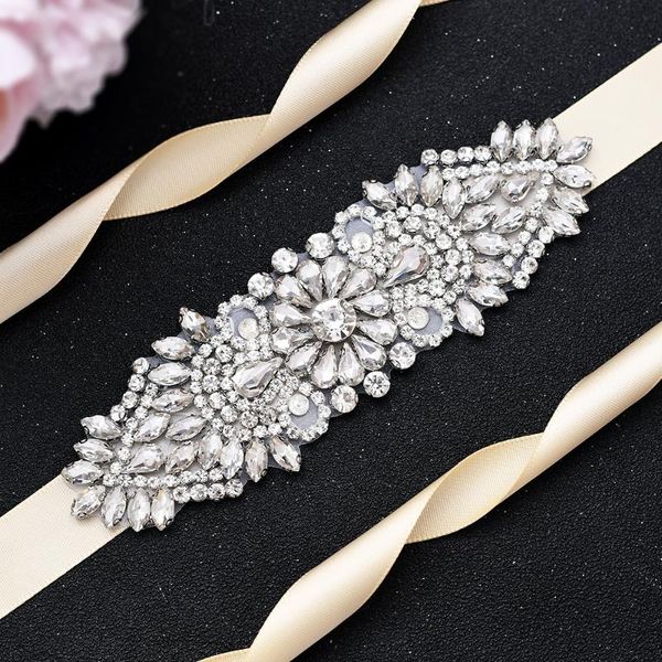 

wedding sashes trixy s446 sparkly rhinestones belt bridal for women dress crystal sash accessories, White