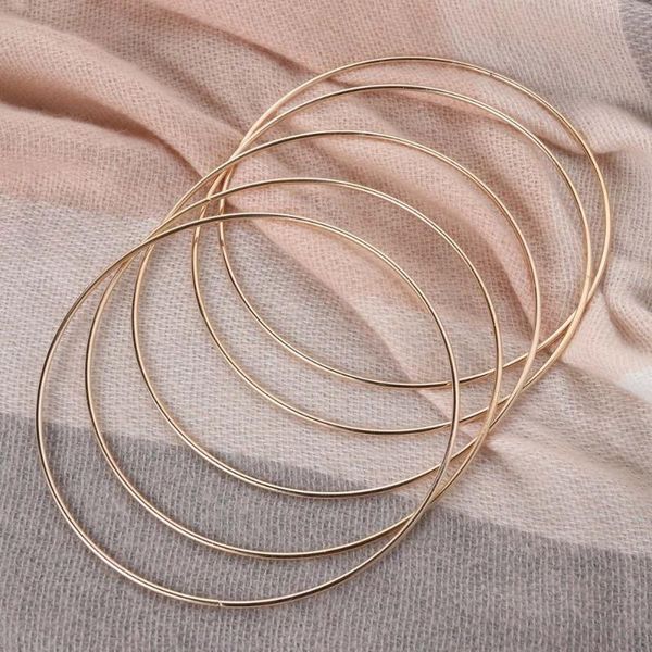 

decorative objects & figurines 5pcs simple dream catcher round metal hoop ring for diy handicrafts 16cm (gold)