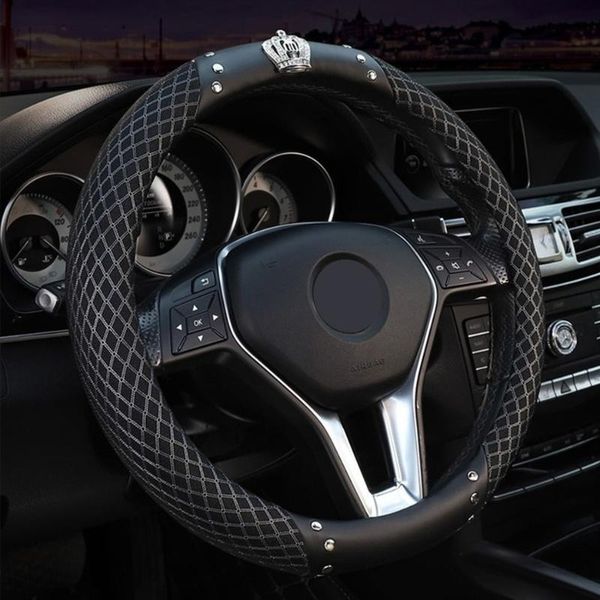 

steering wheel covers 2021 38cm leather car set stuff steering-wheel handle universal accessories for woman