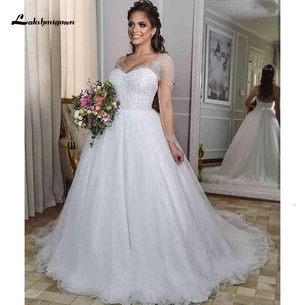 

2021 new wedding luxury long sleeve ball gown crystal beading beaded sweetheart with chapel train bridal gowns custom made size wnrr, White