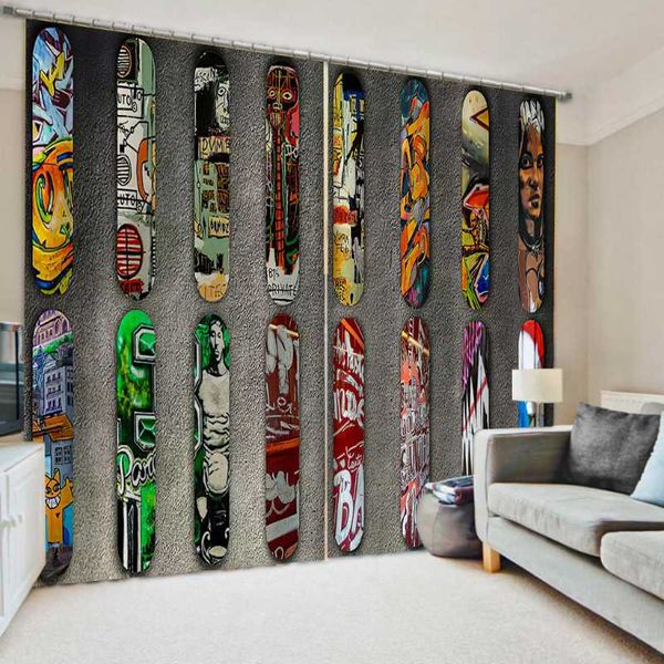 

european style 3d blackout curtain creative po curtains for living room bedroom window drapes home decor &