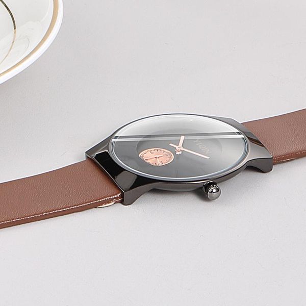 

wristwatches brand women watches quartz casual ladies watch waterproof leather strap stainless steel case female clock, Slivery;brown