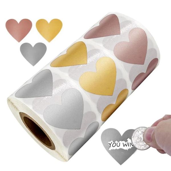 

gift wrap diy heart shape scratch off stickers labels make your own decoration