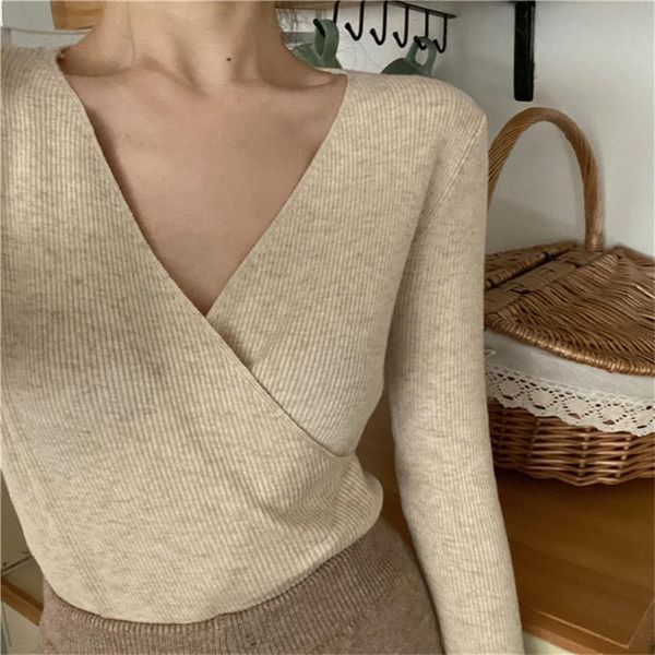 

women's sweaters winter knitted sweater v neck female 2021 women and pullovers long sleeve jumper, White;black