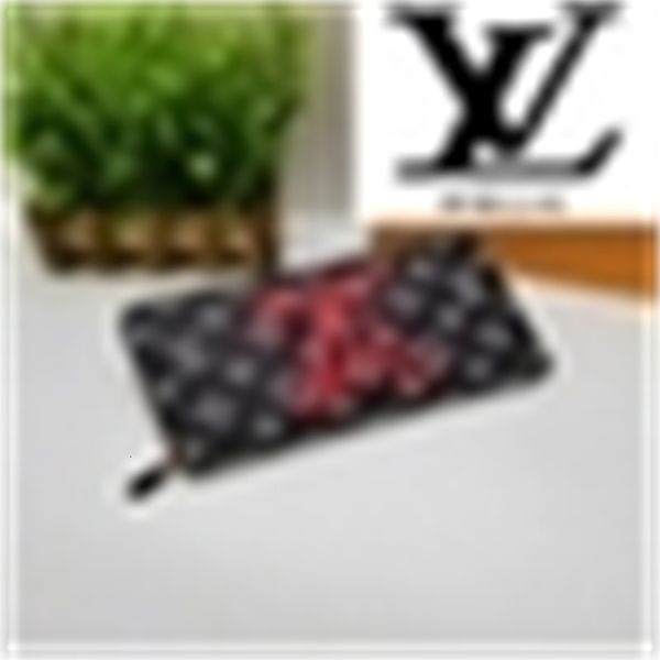 

m62931 vintage printed tote bag real leather compact long wallets chain wallet key card holders clutches, Red;black