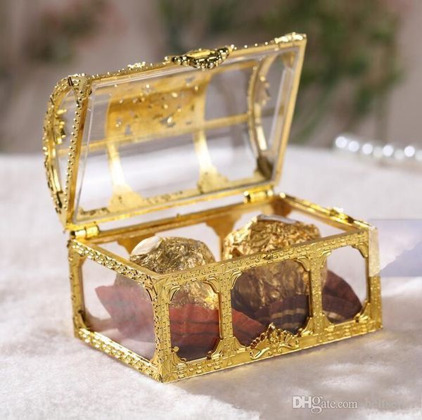 

gift wrap candy box treasure chest shaped wedding favor hollowed-out transparent holders european style celebration gorgeou