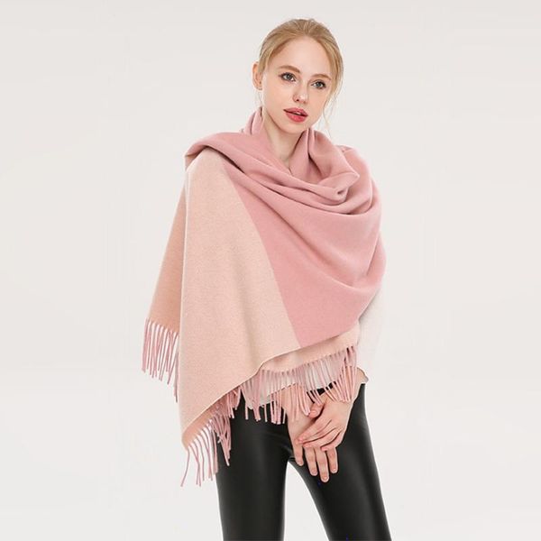 

scarves fashion wool women scarf herringbone thick large tassel shawls ladies scarfs and wraps european american style, Blue;gray