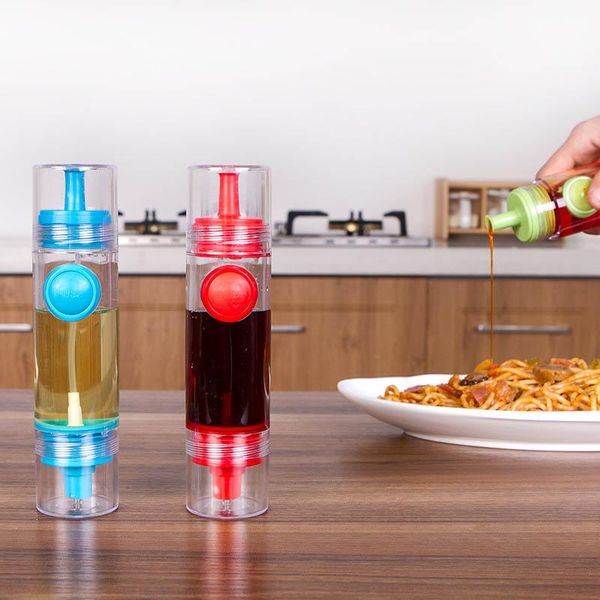 

storage bottles & jars silicone 1 pc kitchen gadgets cruet vinegar dispensers bbq accessories honey oil bottle 2 in sprayer cooking tools