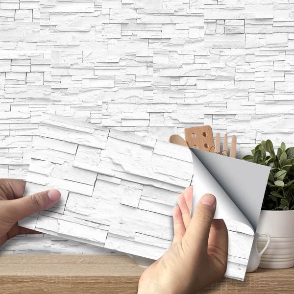 

wall stickers 27pcs 3d tile diy self adhesive kitchen floor sticker bathroom home decoration 20x10cm